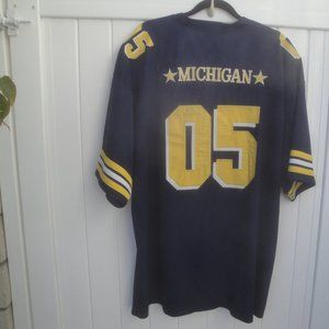Roora Sports Vintage Jersey Michigan Go M Blue 05 Distressed 3XL